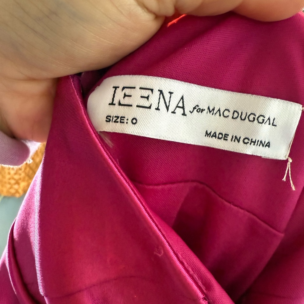 Ieena x Mac Duggal Pink Satin Evening Gown - Picture 6 of 8